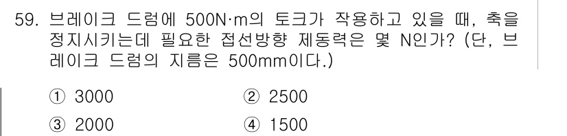 승강기산업기사 2017년 59번 - 해당 자격증의 핵심 개념을 묻는 객관식 문제