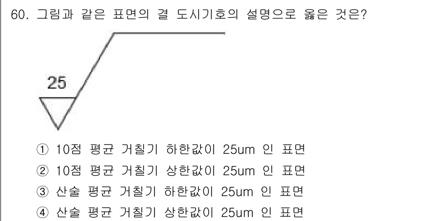 금형기능사 2016년 60번 - . 이 도형은 10점 평면의 경사가 25mm인 특징을 가지고 있으며, 이... 에 관한 핵심 기출문제