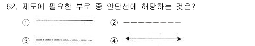 패션디자인산업기사 2018년 62번 - 정답인 이유는 안단선이 직선을 기준으로 패턴을 형성하기 위해 필요한 요소... 에 관한 핵심 기출문제