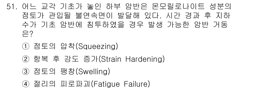 화약류관리기사 2016년 51번 - 하중 후 강도 증가(Strain Hardening)는 재료가 변형된 후 ... 에 관한 핵심 기출문제