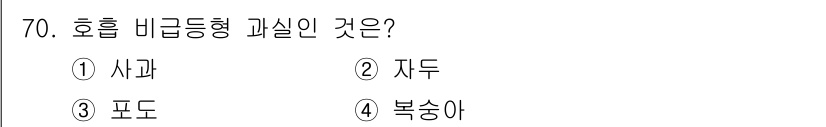 손해평가사 2015년 70번 - 호흡 비급등형 과실은 자두입니다. 자두는 과실이 성숙할 때 급격하게 부풀... 에 관한 핵심 기출문제