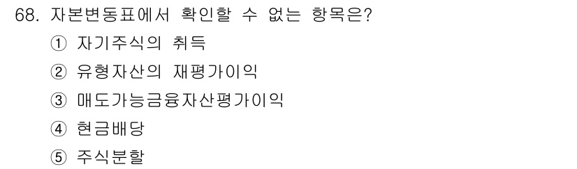 주택관리사보_1차 2015년 68번 - . 매도 가능한 금융자산평가이익은 자본시장 관련 개념으로, 자본의 변동 ... 에 관한 핵심 기출문제