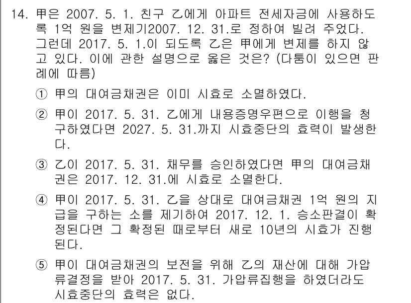 주택관리사보_1차 2017년 14번 - 주택관리사보 시험에서의 정답은 3번입니다. 계약의 효력이 발생하는 시점은... 에 관한 핵심 기출문제