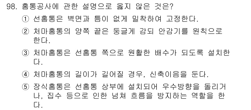 주택관리사보_1차 2017년 98번 - 해당 자격증의 핵심 개념을 묻는 객관식 문제