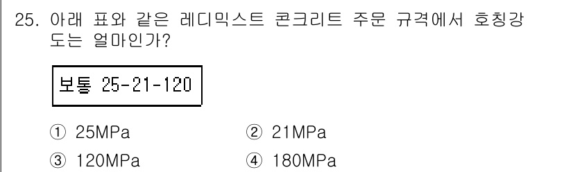 콘크리트기사 2018년 25번 - 해당 자격증의 핵심 개념을 묻는 객관식 문제