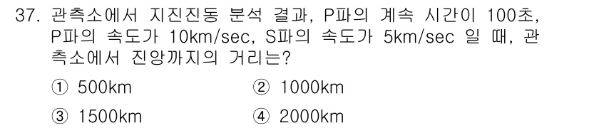 응용지질기사 2017년 37번 - 해당 자격증의 핵심 개념을 묻는 객관식 문제