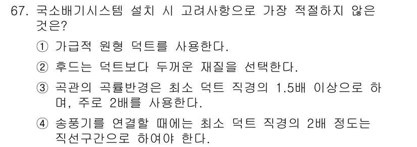 산업위생관리산업기사 2018년 67번 - 해당 자격증의 핵심 개념을 묻는 객관식 문제
