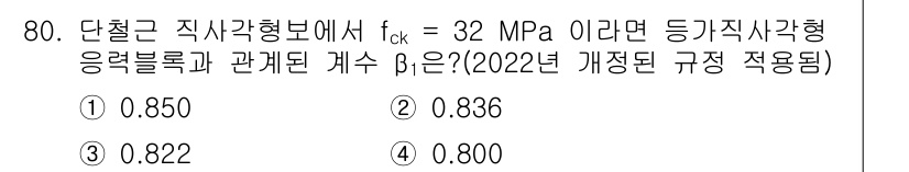 토목기사 2019년 81번 - 해당 자격증의 핵심 개념을 묻는 객관식 문제