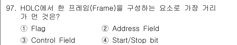 정보처리산업기사 2019년 97번 - 정답은 2번 Address Field입니다. HDLC에서는 프레임을 구성... 에 관한 핵심 기출문제