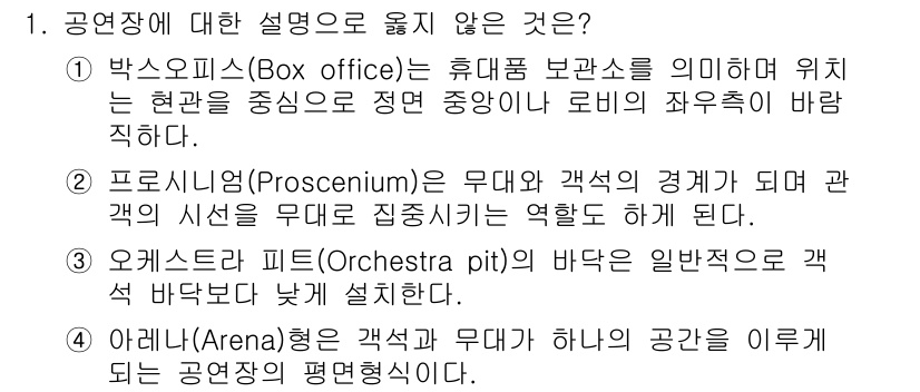 9급_국가직_공무원_건축계획 2016년 1번 - 해당 자격증의 핵심 개념을 묻는 객관식 문제