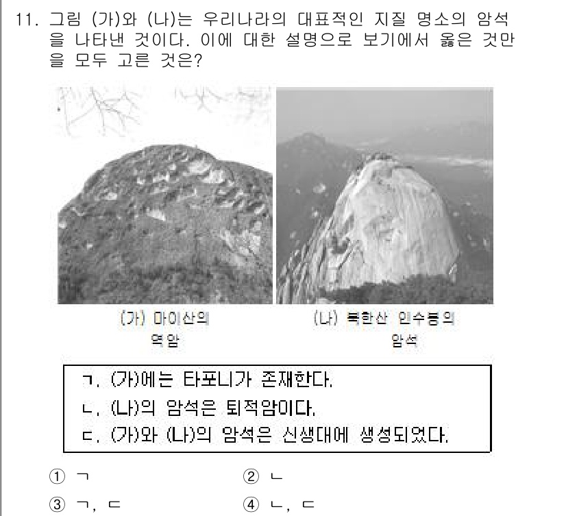 9급_국가직_공무원_과학 2016년 11번 - . 

(가)와 (나)의 모습은 각각 다른 각도에서 촬영된 같은 지형으로... 에 관한 핵심 기출문제