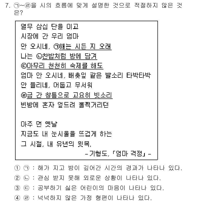 9급_국가직_공무원_국어 2016년 7번 - . 

이유: "안 오셨어요, 얘는 시로 오래" 부분은 반말로 의도가 불... 에 관한 핵심 기출문제