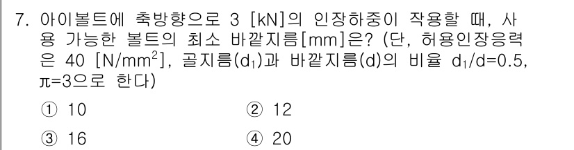 9급_국가직_공무원_기계설계 2018년 7번 - 해당 자격증의 핵심 개념을 묻는 객관식 문제