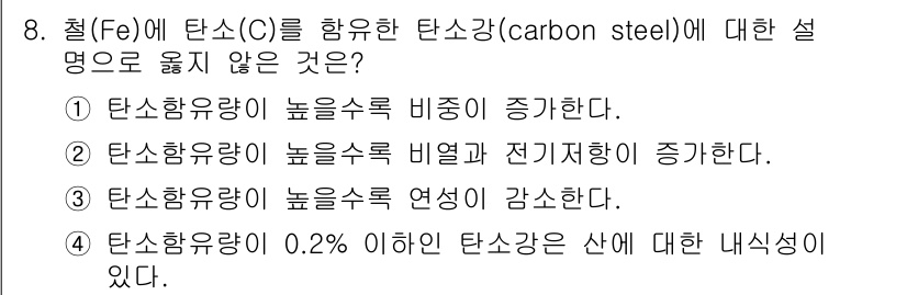9급_국가직_공무원_기계일반 2016년 8번 - 해당 자격증의 핵심 개념을 묻는 객관식 문제