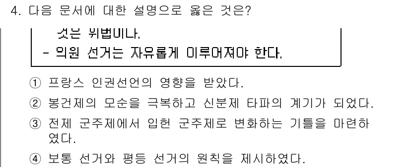 9급_국가직_공무원_사회 2017년 4번 - 보통 선거와 평등 선거의 원칙은 민주주의의 기초가 되며, 모든 유권자가 ... 에 관한 핵심 기출문제