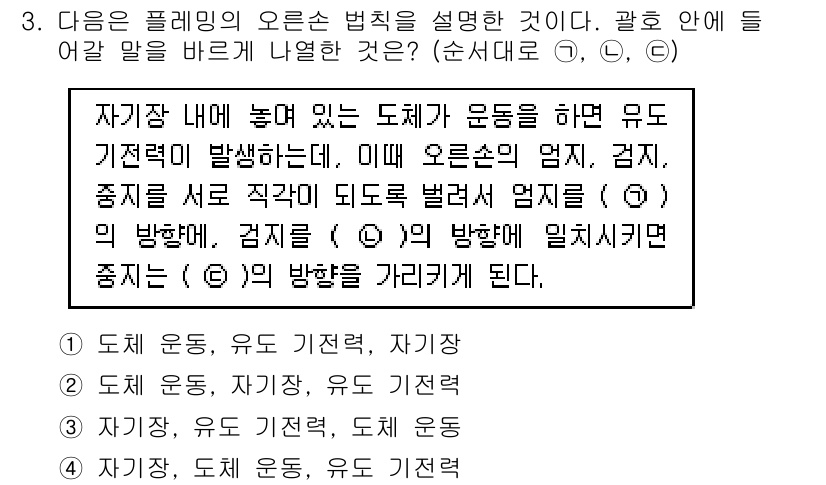 9급_국가직_공무원_전기이론 2015년 3번 - 두 개의 자석이 서로를 밀거나 끌리게 하는 힘을 설명하는 법칙은 오른손 ... 에 관한 핵심 기출문제