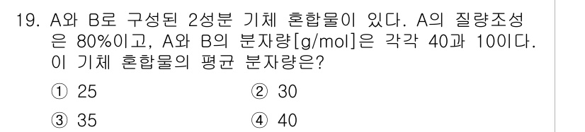 9급_국가직_공무원_화학공학일반 2018년 19번 - 해당 자격증의 핵심 개념을 묻는 객관식 문제