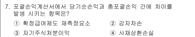 9급_국가직_공무원_회계원리 2018년 7번 - 정답은 4번, 사회상환손실이다. 이는 파렴치한 손실이 발생할 경우, 사회... 에 관한 핵심 기출문제