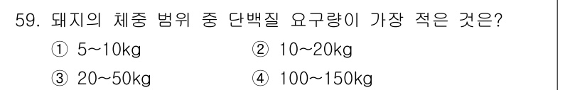 축산기사 2019년 59번 - 해당 자격증의 핵심 개념을 묻는 객관식 문제