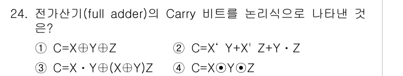 컴퓨터시스템기사(B형) 2019년 24번 - 해당 자격증의 핵심 개념을 묻는 객관식 문제