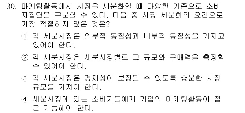비서_2급 2018년 30번 - 해당 자격증의 핵심 개념을 묻는 객관식 문제