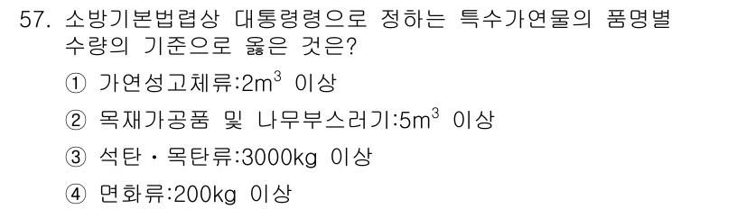 소방설비산업기사(전기) 2019년 58번 - . 

소방법령에서 정한 특수구역에서의 물의 공급 기준은 2m³ 이상으로... 에 관한 핵심 기출문제