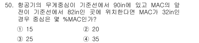 항공산업기사 2019년 50번 - 해당 자격증의 핵심 개념을 묻는 객관식 문제