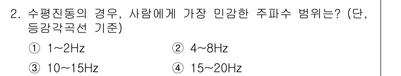 소음진동산업기사 2019년 2번 - 해당 자격증의 핵심 개념을 묻는 객관식 문제