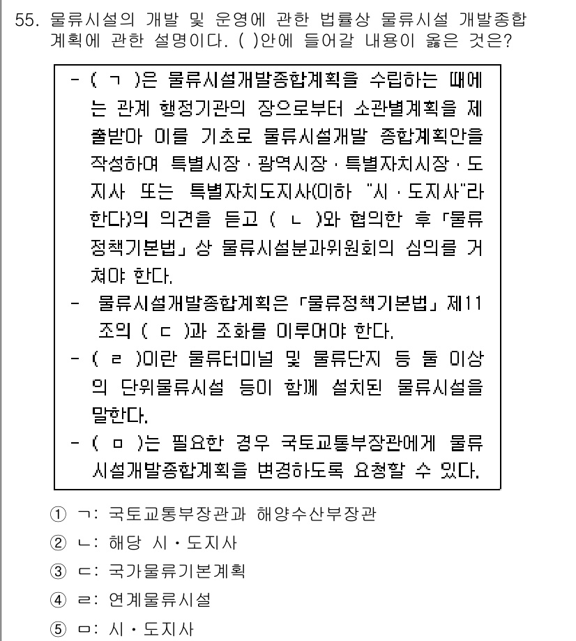 물류관리사_2교시 2015년 55번 - 물류시스템의 기본적인 운영 방식은 제품의 효율적인 흐름을 보장해야 하며,... 에 관한 핵심 기출문제