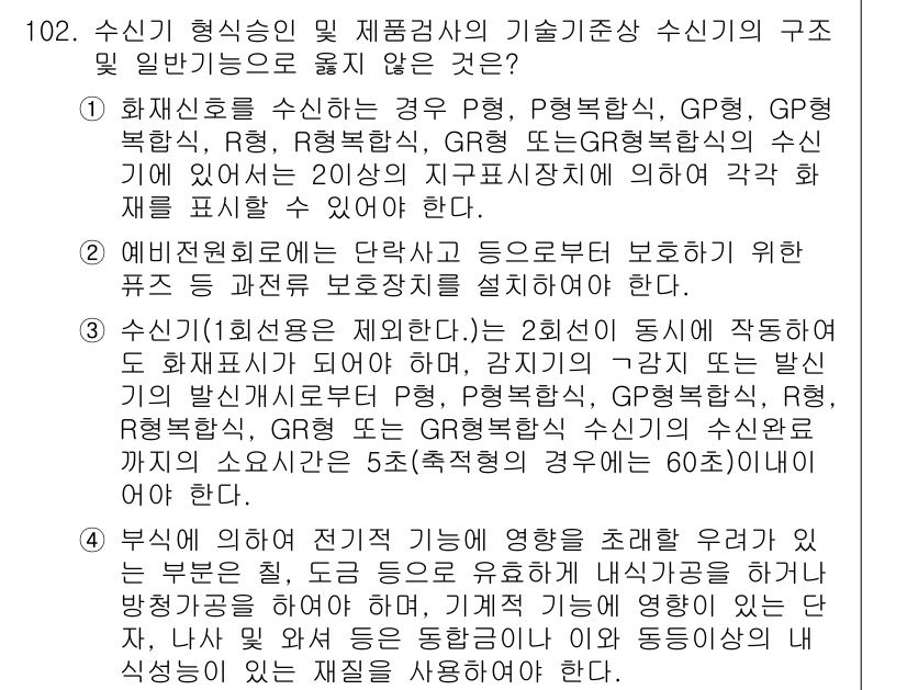 소방시설관리사 2019년 102번 - . 

수신기가 화재신호를 수신하여 동시 경고방송을 하도록 해야 하는 이... 에 관한 핵심 기출문제