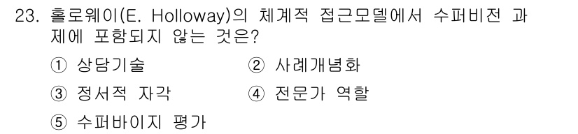 청소년상담사_1급(1교시)(구) 2017년 23번 - 해당 자격증의 핵심 개념을 묻는 객관식 문제