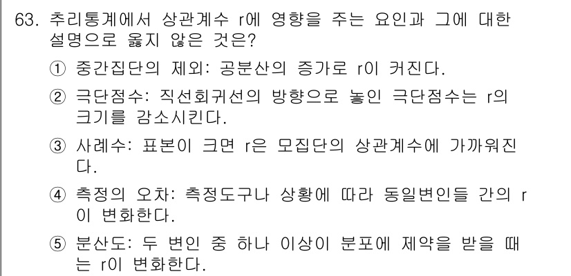 청소년상담사_1급(1교시)(구) 2017년 63번 - . 극단점수의 방향으로 놓인 극단점수는 미리 정해진 기준에 의해 결정되므... 에 관한 핵심 기출문제