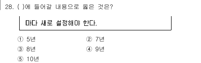 청소년상담사_1급(1교시) 2019년 28번 - 해당 자격증의 핵심 개념을 묻는 객관식 문제