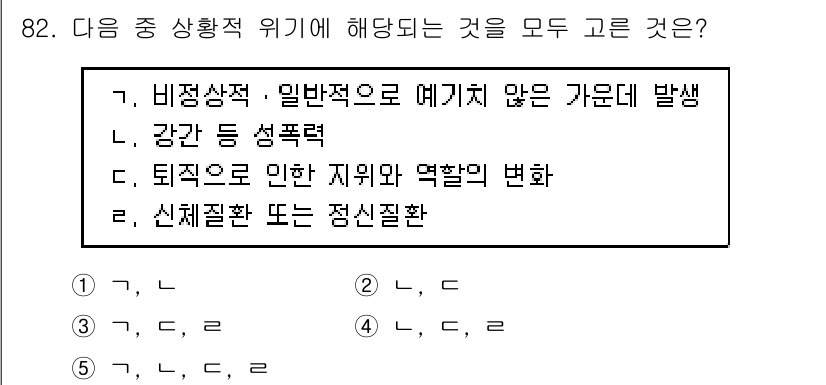 청소년상담사_1급(2교시)(구) 2019년 82번 - 해당 자격증의 핵심 개념을 묻는 객관식 문제