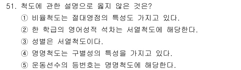 청소년상담사_3급(1교시) 2019년 51번 - 성별은 서열적 특성이 아니며, 개인의 특성 중 하나입니다. 명명적 차원은... 에 관한 핵심 기출문제