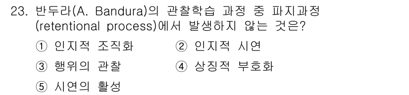 청소년상담사_3급(2교시)(구) 2017년 23번 - 해당 자격증의 핵심 개념을 묻는 객관식 문제