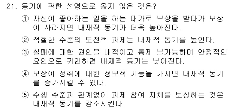 청소년상담사_3급(2교시)(구) 2018년 21번 - 해당 자격증의 핵심 개념을 묻는 객관식 문제