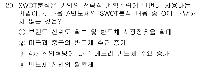 비서_1급 2019년 29번 - 해당 자격증의 핵심 개념을 묻는 객관식 문제