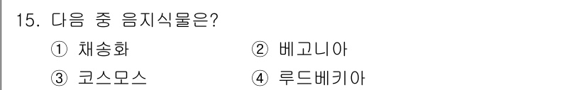 화훼장식기사 2018년 15번 - 정답은 2. 베고니아입니다. 베고니아는 음지에서도 잘 자라는 식물로, 다... 에 관한 핵심 기출문제