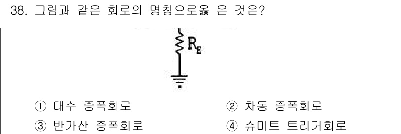 의공산업기사 2019년 38번 - . 반가산 증폭회로

해설: 주어진 회로는 전반적인 전압 및 전류를 증폭... 에 관한 핵심 기출문제