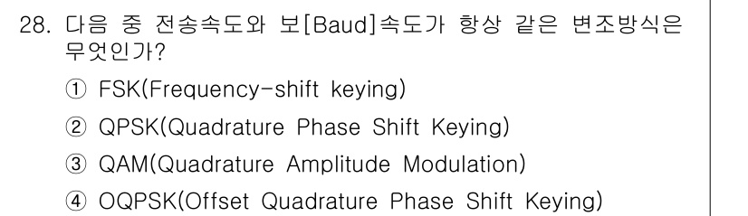 무선설비기사 2019년 28번 - . FSK(Frequency-shift keying)

FSK는 데이터 ... 에 관한 핵심 기출문제