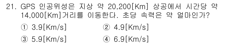 무선설비산업기사 2019년 21번 - 해당 자격증의 핵심 개념을 묻는 객관식 문제