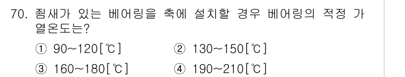 설비보전산업기사 2019년 70번 - 해당 자격증의 핵심 개념을 묻는 객관식 문제