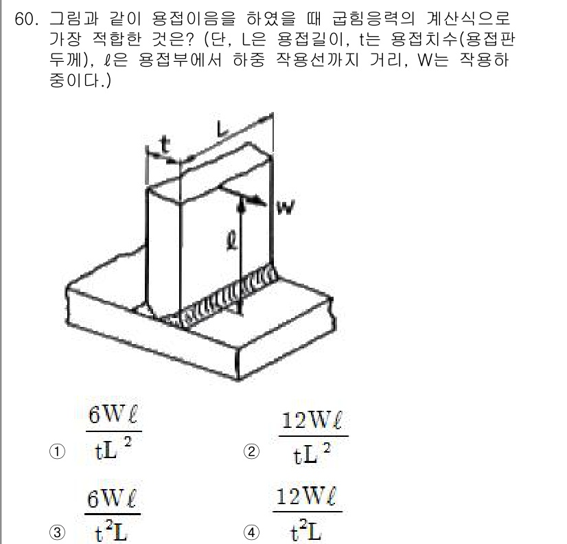승강기기사 2019년 61번 - 문제에서 주어진 조건을 바탕으로 굽힘 모멘트를 계산할 때, 각 지점에서의... 에 관한 핵심 기출문제