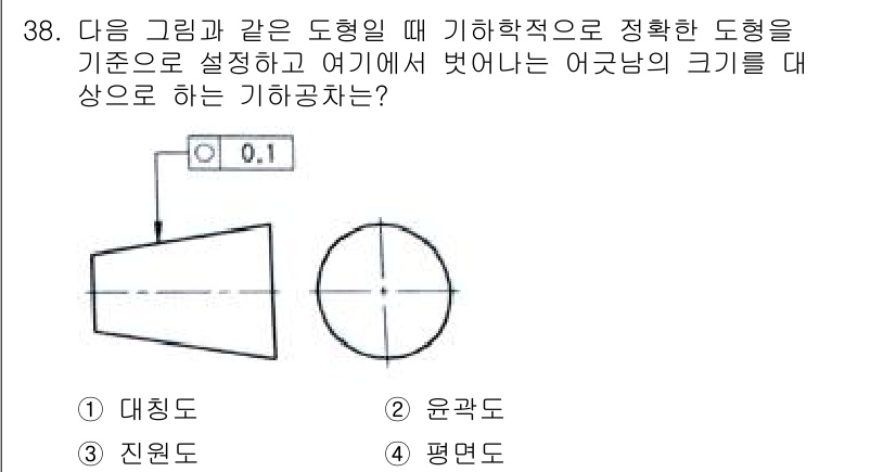 기계설계산업기사 2019년 38번 - . 평면도

기하학적 도형을 설명할 때, 어긋난 크기를 표현하기 위해서는... 에 관한 핵심 기출문제