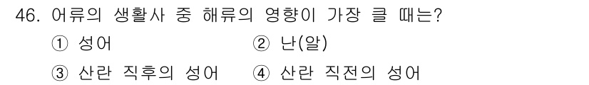 어로산업기사 2017년 46번 - 정답은 2번 '난(알)'입니다. 해류는 난류와 한류에 따라 수온에 큰 영... 에 관한 핵심 기출문제