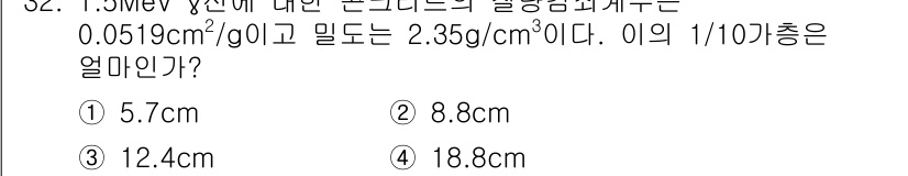 방사선비파괴검사산업기사(구) 2017년 32번 - 해당 자격증의 핵심 개념을 묻는 객관식 문제