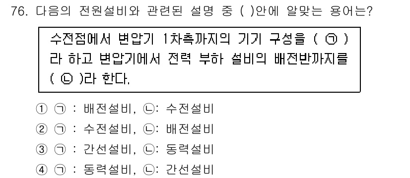 건축산업기사 2019년 76번 - 건축산업기사 관련 질문에서 "( ) 안에 알맞은 용어"를 묻고 있습니다.... 에 관한 핵심 기출문제