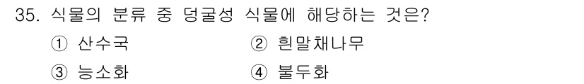 조경산업기사 2019년 35번 - . 

농소화는 식물의 생태 및 작물 재배에 관련된 분야로, 식물의 분류... 에 관한 핵심 기출문제