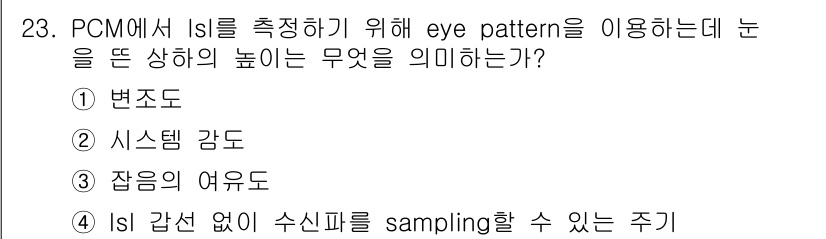 컴퓨터시스템기사(A형) 2019년 23번 - 해당 자격증의 핵심 개념을 묻는 객관식 문제